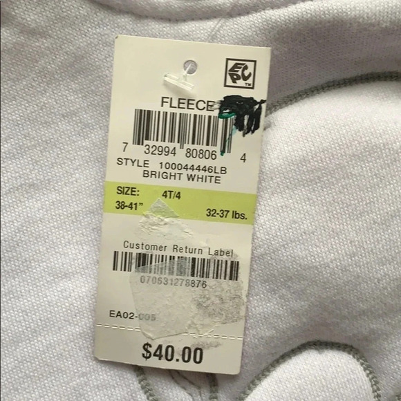 Fleece Skull Hoodie Sweatshirt Short Sleeve Kids 4T New - Picture 4 of 7